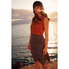 Weird Fish Malmo Organic Skirt Dark Navy Size 18