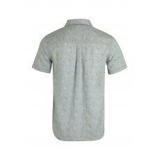 Weird Fish Keilor Short Sleeve Printed Tencel Shirt Pistachio