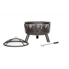 Wildfire Steel Firebowl With Grill 61cm