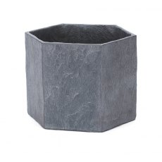 Slate Light Grey Hexagon Pot