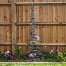 Faux Rattan Obelisk 1.5m Slate