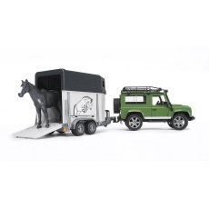 Land Rover Defender With Trailer & Horse Toy