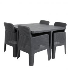 Faro Cube Set 4 Seater Black