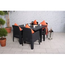 Faro Cube Set 4 Seater Black