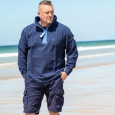 Lazy Jacks 1/4 Zip Sweatshirt Marine Size L