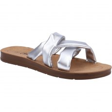 Divaz Zurich Vegan Summer Slider Silver