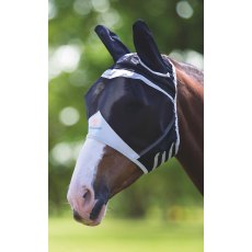 FlyGuard Pro Fine Mesh Fly Mask With Ears Black