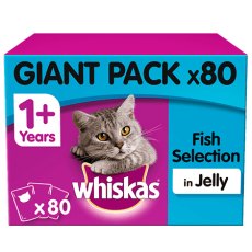Whiskas 1+ Fish Selection In Jelly 80 x 85g