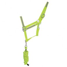 Hy Equestrian Reflector Head Collar & Lead Rope Yellow