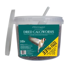 Johnston & Jeff Dried Calciworms 1.2kg + 33% Extra Free