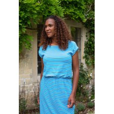 Lily & Me Summer Stripe Dress Bright Blue