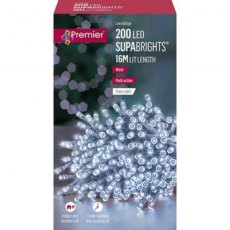 Supabright White Clear Cable 200 LED
