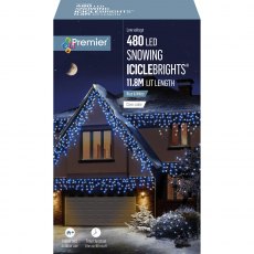 Snowing Icicle Brights Blue/White LED