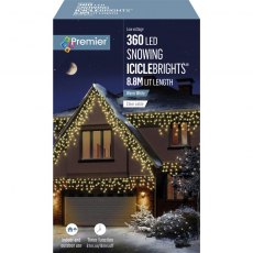 Snowing Icicle Brights Warm White LED