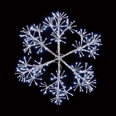 Light Up Snowflake Silver 60cm
