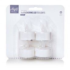 Flickering Tea Lights 4 Pack