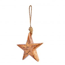 Mango Wood Hanging Star