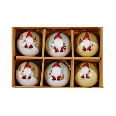 Decoupage Gonk 75mm Bauble 6 Pack