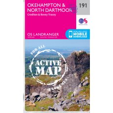 OS Landranger 191 Okehampton & North Dartmoor Active