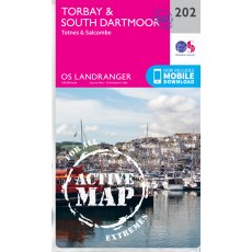 OS Landranger 202 Torbay & South Dartmoor Active