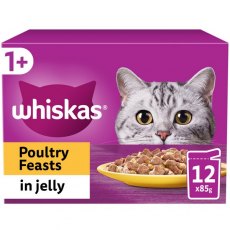 Whiskas 1+ Poultry Feasts In Jelly 12 x 85g