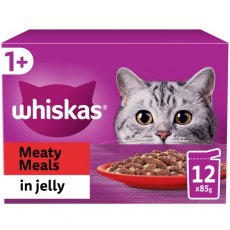 Whiskas 1+ Meaty Meals In Jelly 12 x 85g