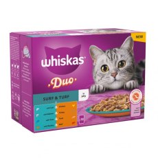 Whiskas 1+ Duo Surf & Turf In Jelly 12 x 85g