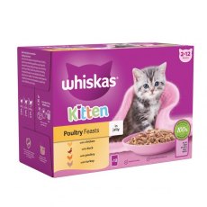 Whiskas Kitten Poultry Feasts In Jelly 12 x 85g