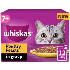 Whiskas 7+ Poultry Feasts In Gravy 12 x 85g