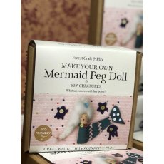 Kids Mermaid Peg Doll Craft Kit