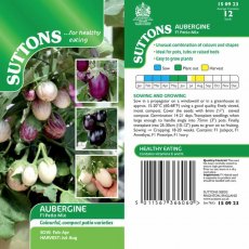 Suttons Aubergine F1 Patio Mix Seeds