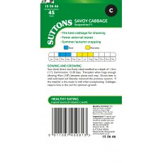 Suttons Serpentine Savoy Cabbage F1 Seeds