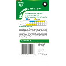 Suttons White Silver Spinach Chard 2 Seeds