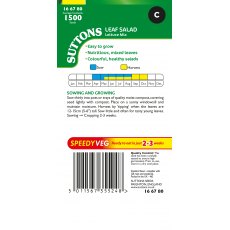 Suttons Leaf Salad Lettuce Mix Speedy Veg Seeds