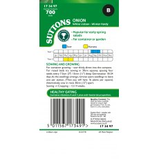 Suttons Salad Onion White Lisbon Winter Hardy Seeds