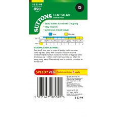 Suttons Speedy Veg Leaf Salad Winter Mix Seeds