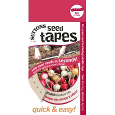 Suttons Seed Tape Radish Rainbow Mix Seeds