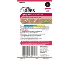 Suttons Seed Tape Spring Onion Red & White Mix Seeds