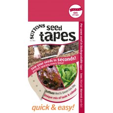 Suttons Seed Tape Lettuce Mix Red/Green Cos Seeds