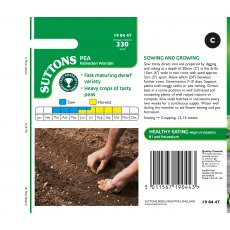 Suttons Pea Kelvedon Wonder Seeds