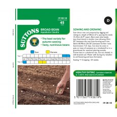 Suttons Broad Bean Aquadulce Claudia Seeds