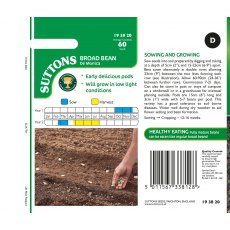 Suttons Broad Bean De Monica Seeds