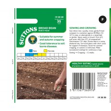 Suttons Broad Bean Robin Hood Seeds