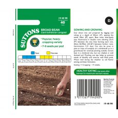 Suttons Broad Bean Giant Exhibition Longpod Seeds