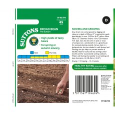 Suttons Broad Bean Sutton Dwarf Seeds