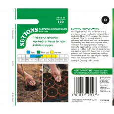 Suttons Climbing French Bean Blue Lake Seeds