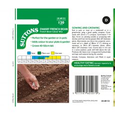 Suttons Dwarf French Bean Colour Mix Seeds