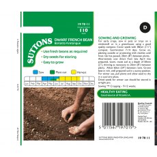 Suttons Dwarf French Bean Borlotto Firetongue Seeds