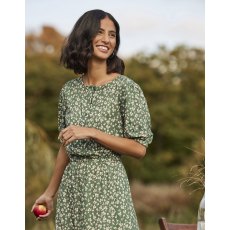Joules Adele Button Down Dress Apple Ditsy
