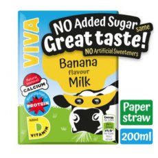 Viva Banana Milk Carton 200ml